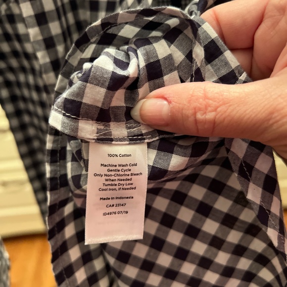 Talbots, Size SP, Long sleeve blue and white shirt - Picture 4 of 4